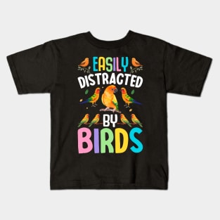 Funny Bird Easily Distracted By Birds Kids T-Shirt